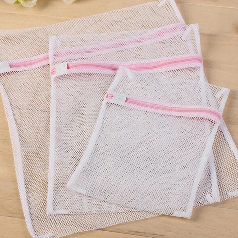 🎁 3Pcs/Set Bra Underwear Products Zippered Mesh Laundry Bags Baskets Household Cleaning Tools Accessories Laundry Care (100% off)