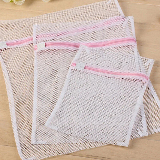 🎁 3Pcs/Set Bra Underwear Products Zippered Mesh Laundry Bags Baskets Household Cleaning Tools Accessories Laundry Care (100% off)